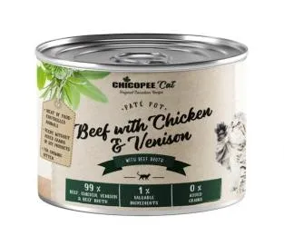 Chicopee Kitten (Паштет с говядиной, курицей и олениной) 195 г