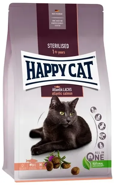 Happy Cat Sterilised Atlantik-Lachs (Атлантический лосось) 1,3 кг