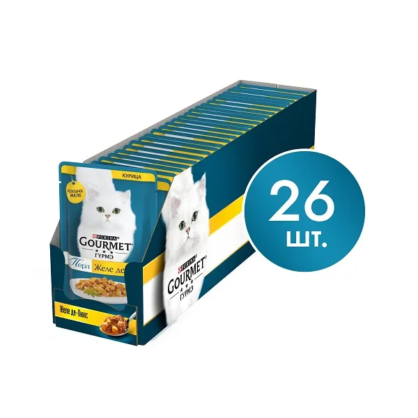 Консервы Gourmet Перл Желе-Де-Люкс с курицей в желе