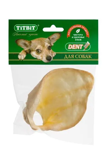 ТИТБИТ Ухо говяжье 1 - мягкая упаковка