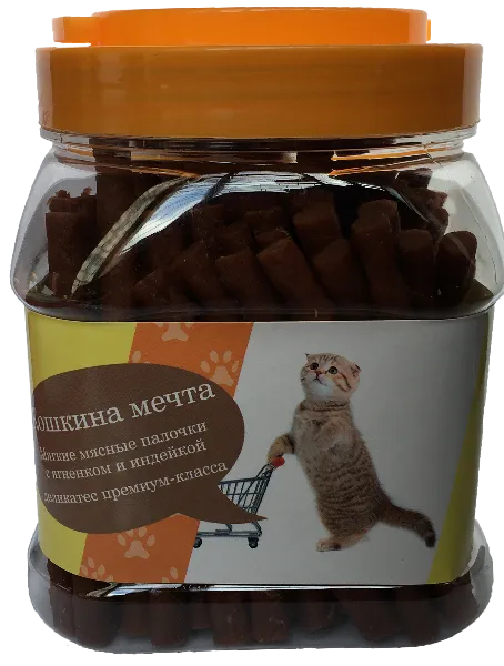 Домашний деликатес "Мягкие мясные палочки ягненок и индейка" 500 г