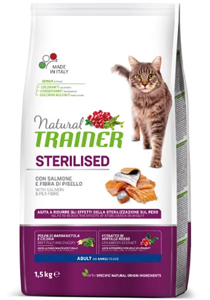 Корм Trainer Natural Adult Sterilised (Лосось) для кошек