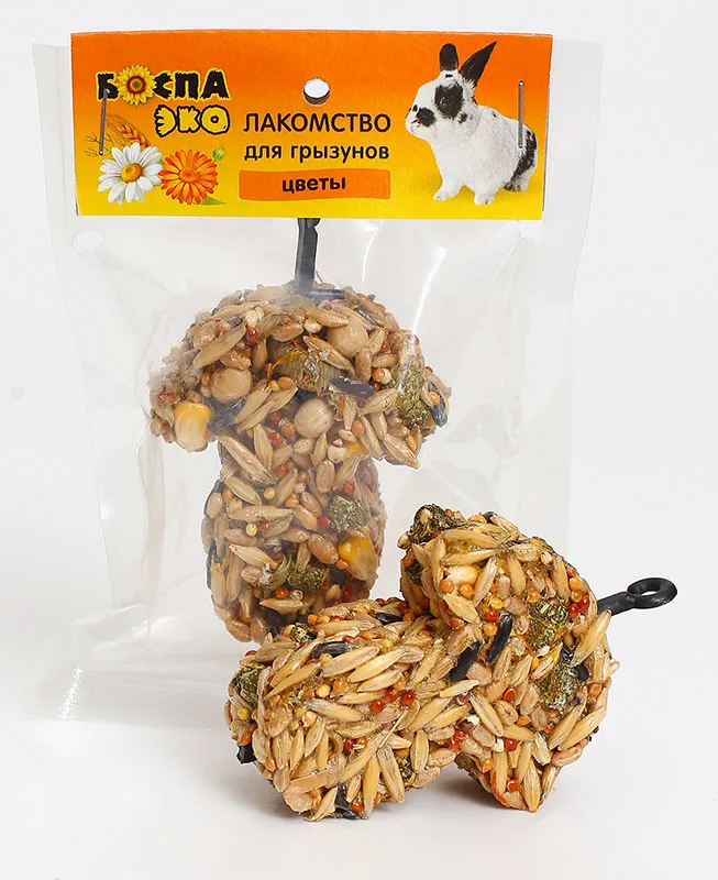 БОСПА ЭКО Грибочек для грызунов с цветами