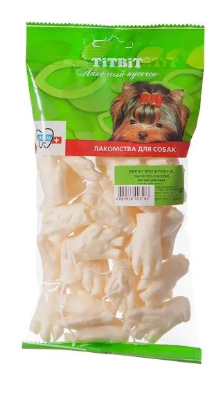 ТИТБИТ Лапки кроличьи XL - мягкая упаковка