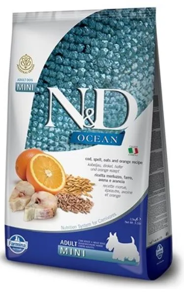 Farmina N&D Ocean LG Adult Mini (Треска и апельсин), 7 кг