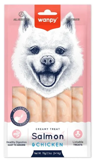 Wanpy Dog Нежное пюре из лосося и курицы
