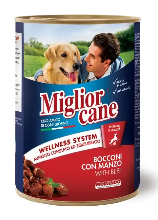 Miglior cane Кусочки с говядиной в соусе, 405 г
