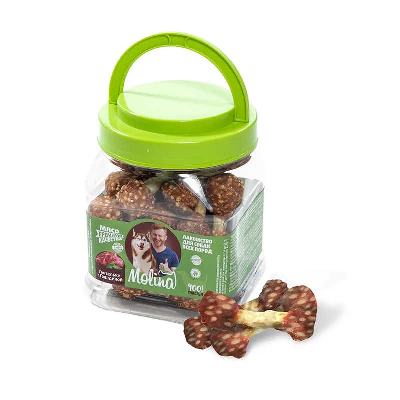 Molina Лакомство для собак Гантельки с говядиной