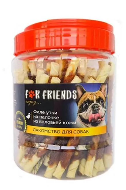 For Friends Филе утки на палочке из воловьей кожи, 500 г