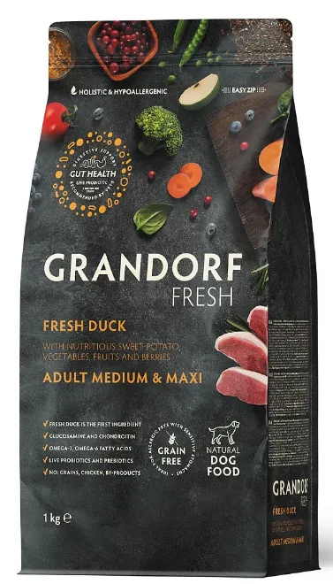  Grandorf Fresh Adult Medium&Maxi Breeds (утка с бататом)
