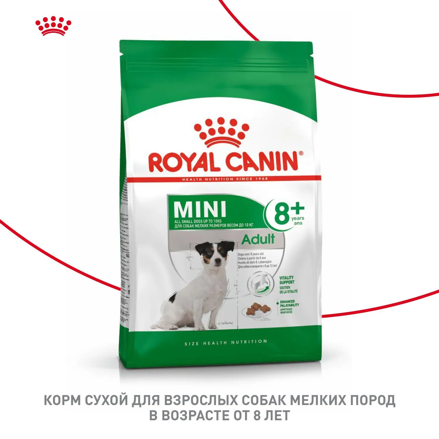 Корм Royal Canin Mini Adult 8+ для собак мелких пород от 8 лет и старше