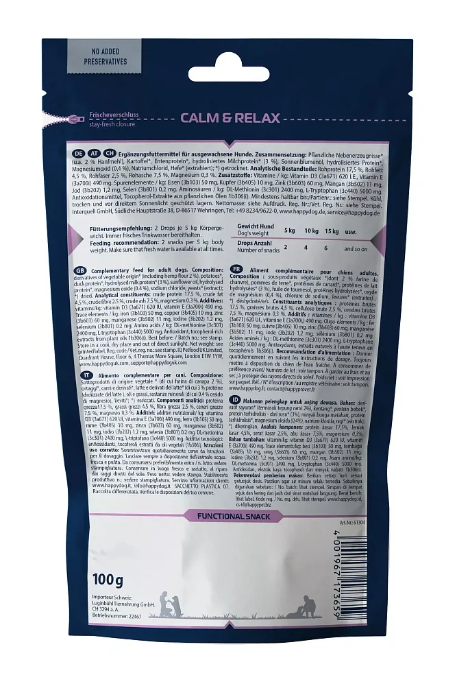 Happy Dog Care Snack Calm & Relax