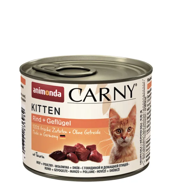 Carny Kitten (с говядиной и домашней птицей)