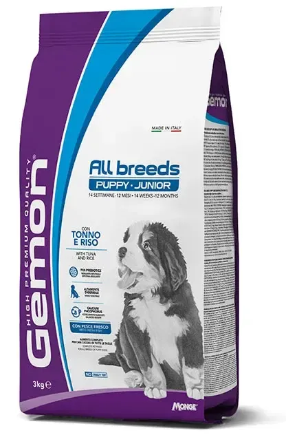 Gemon Dog Puppy & Junior (Тунец, рис), 3 кг