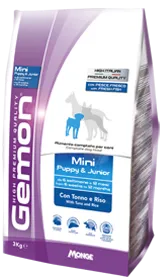 Gemon Dog Mini Puppy and Junior (Тунец, рис)