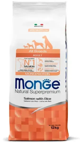 Monge Dog Speciality Adult All Breeds (Лосось, рис)