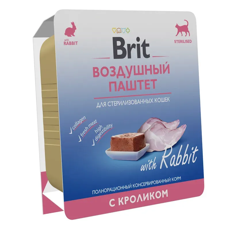 Brit Premium Воздушный паштет для стерилизованных кошек (Кролик)