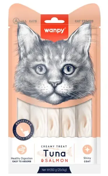 Wanpy Cat Нежное пюре из тунца и лосося