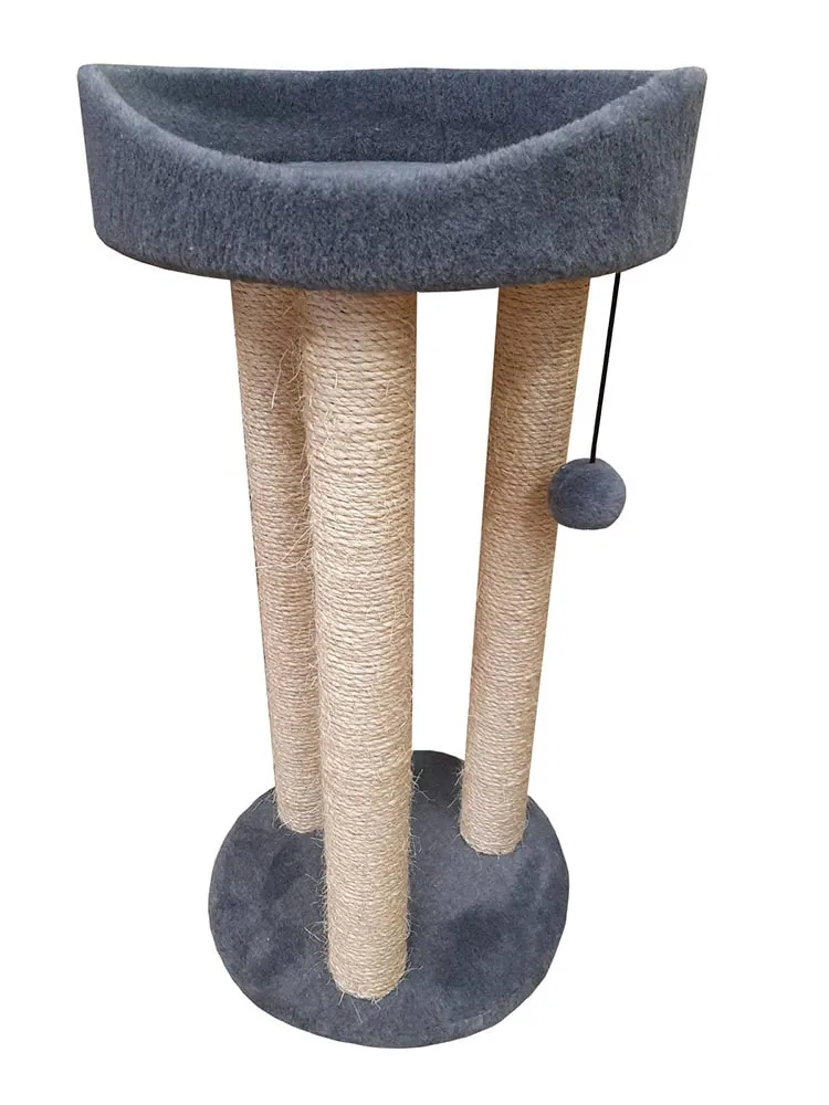 Cat House Когтеточка "Тринога с лежанкой", 85 см, сизаль