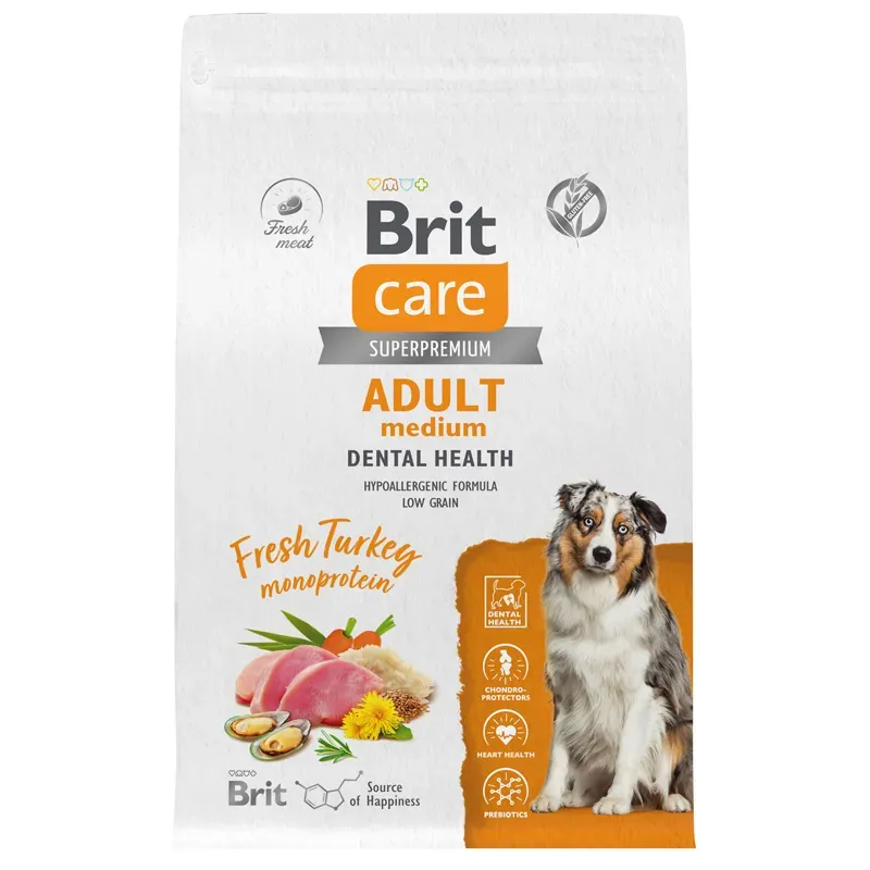 Корм Brit Care Dog Adult Medium Dental Health (Индейка) для собак