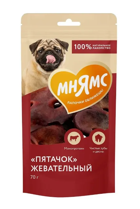 Мнямс Лакомство для собак Пятачок жевательный