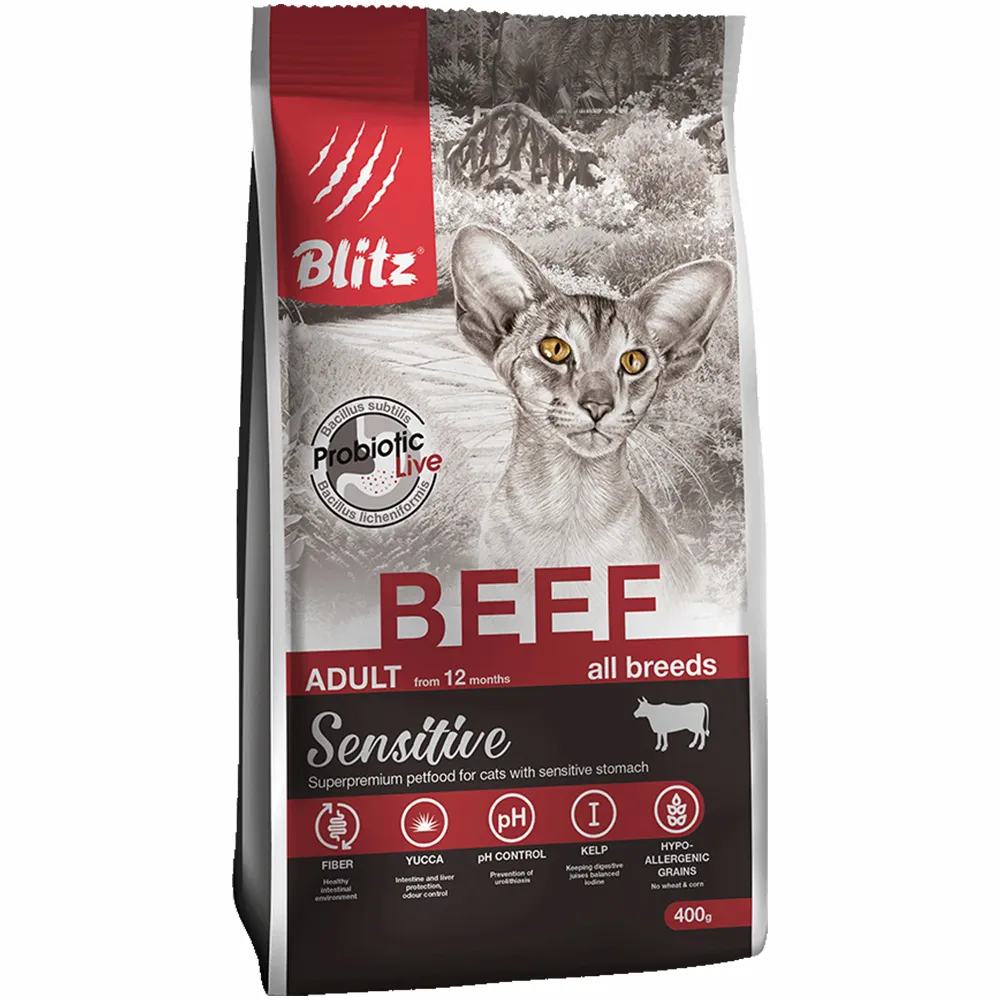 BLITZ Sensitive Adult Cat (Говядина)