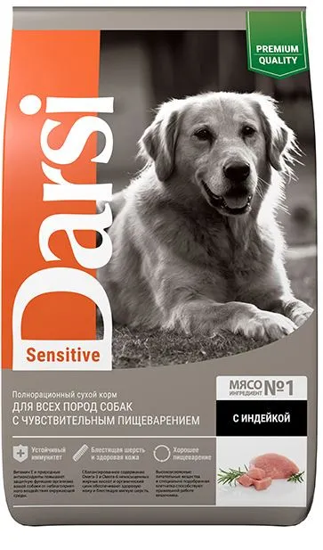 Darsi Sensitive для собак всех пород (Индейка)
