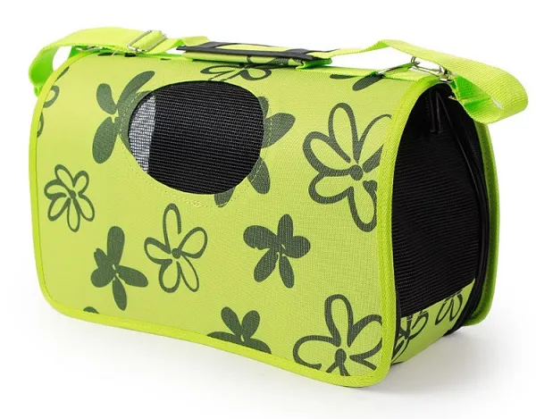 Котики Собачки сумка-переноска "Green flowers"
