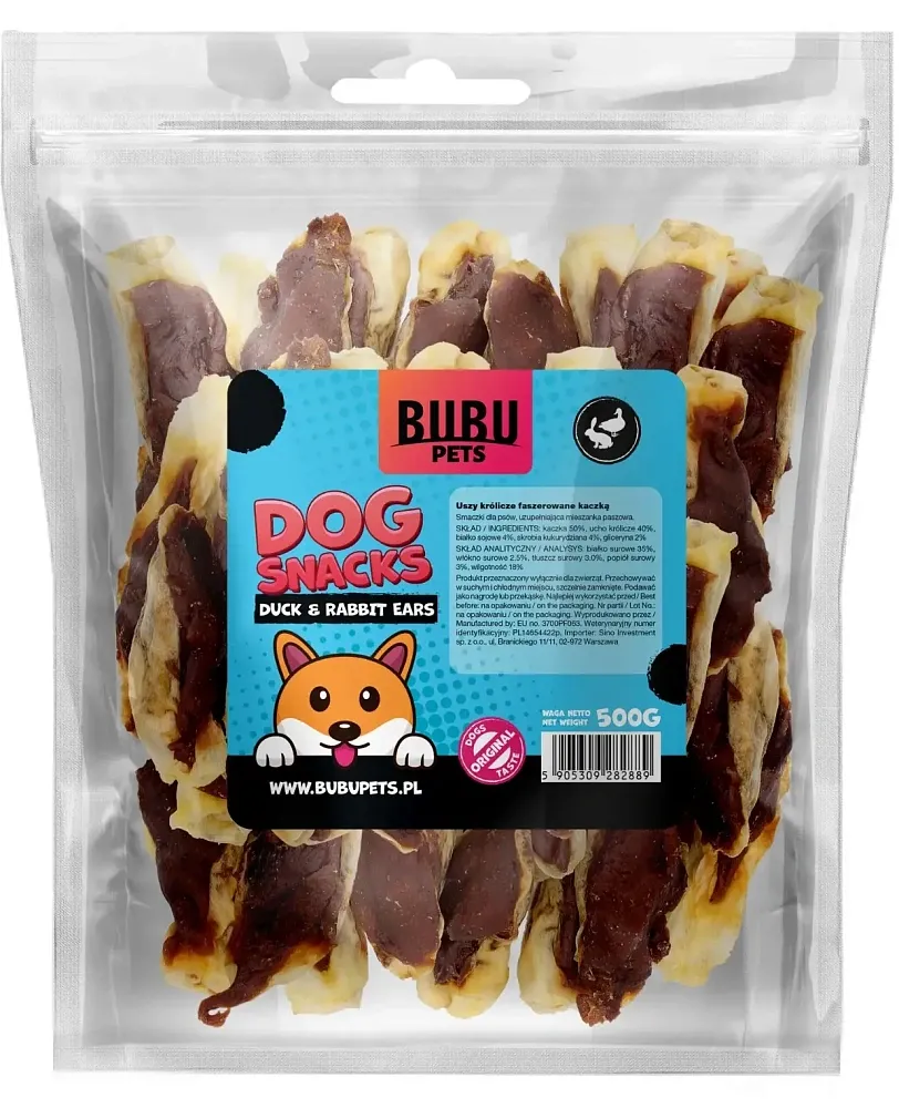 Bubu Pets Ушки кролика, фаршированные уткой