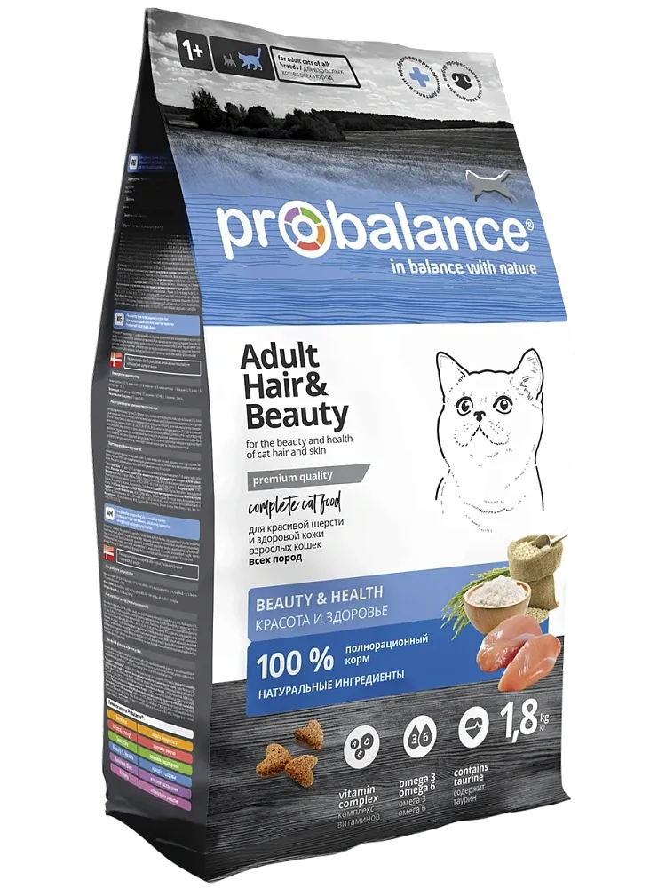 Корм ProBalance Cat Hair&Beauty для кошек