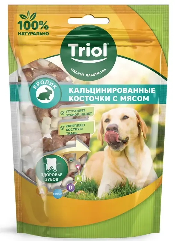 Triol Кальцинированные косточки с мясом кролика