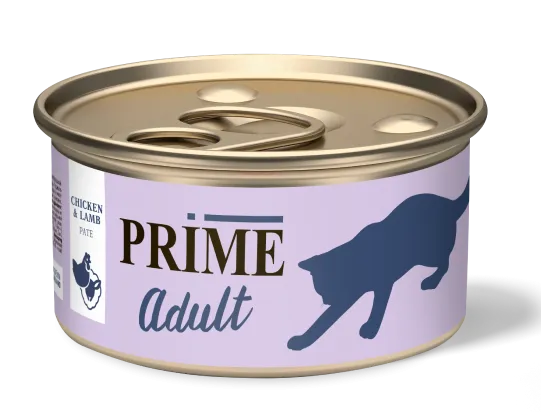 Prime Adult Консервы (Паштет из курицы и ягненка) для кошек