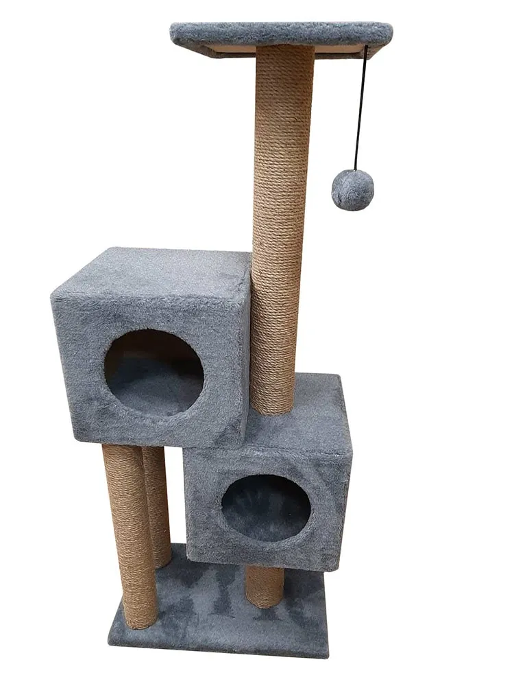 Cat House Комплекс "Двойной домик", 127 см, джут