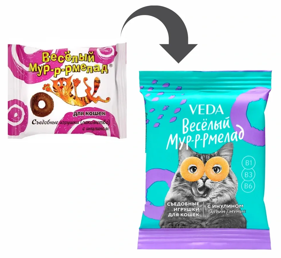VEDA Лакомство "Веселый Мур-р-рмелад" с инулином