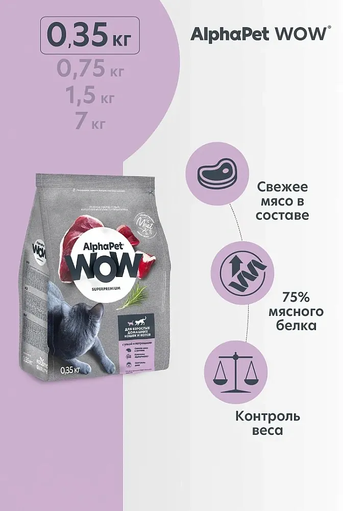 AlphaPet WOW Superpremium Cat Indoor (Утка с потрошками)
