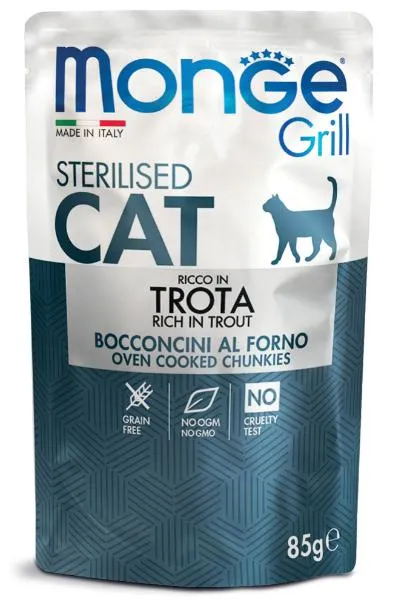 Monge Grill Pouch Sterilised Cat (Форель), 85 г