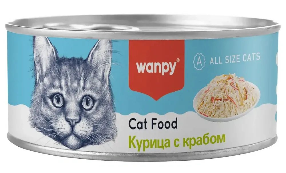 Wanpy Cat Консервы Курица с крабом