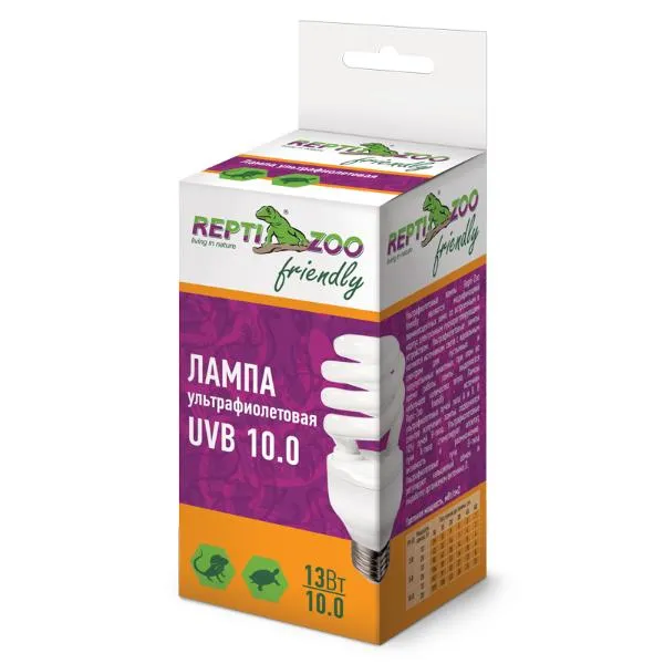 Repti-Zoo Friendly Лампа УФ UVB 10.0