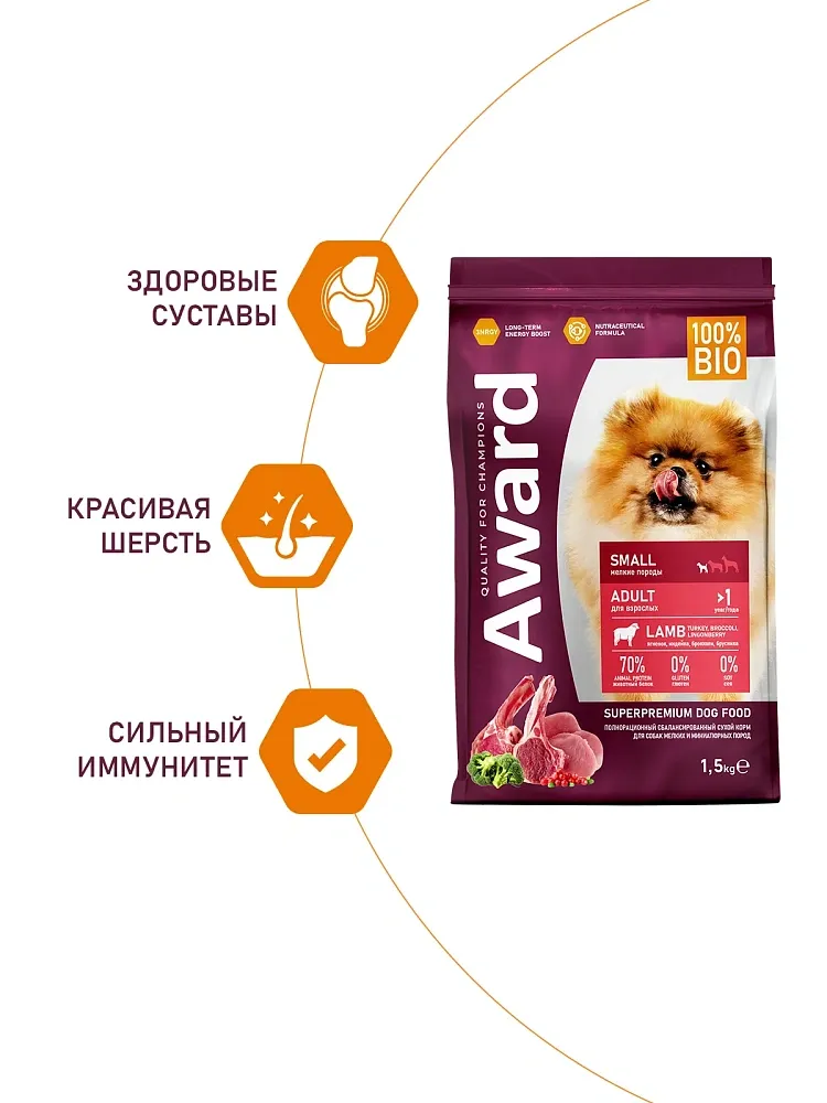 Award Adult Small Dog (Ягненок, индейка)