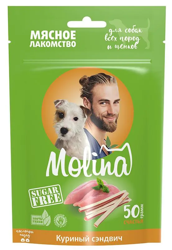 Molina Лакомство для собак Куриный сэндвич