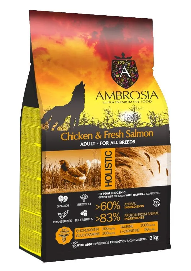 AMBROSIA Adult All Breeds (Курица, лосось)