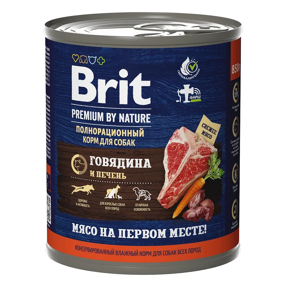 Brit Premium Dog (Говядина и печень)