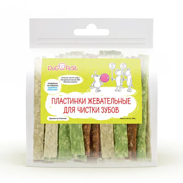 Dog Fest Пластинки жевательные для чистки зубов