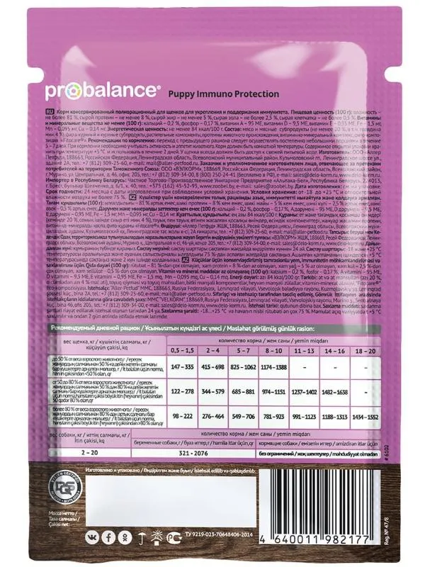 Пресервы Probalance Puppy Immuno Protection