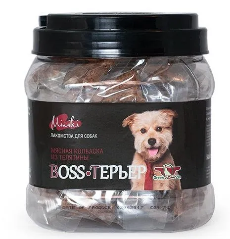 GreenQZin Колбаски "BOSS-ТЕРЬЕР" с мясом теленка
