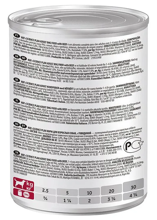 Hill's Science Plan для взрослых собак, говядина