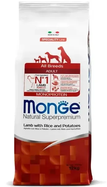 Monge Dog Speciality Adult All Breeds (Ягненок, рис, картофель)
