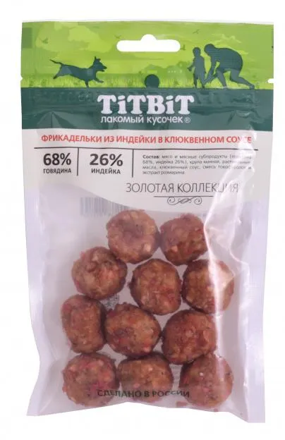 ТИТБИТ Фрикадельки из индейки в клюквенном соусе