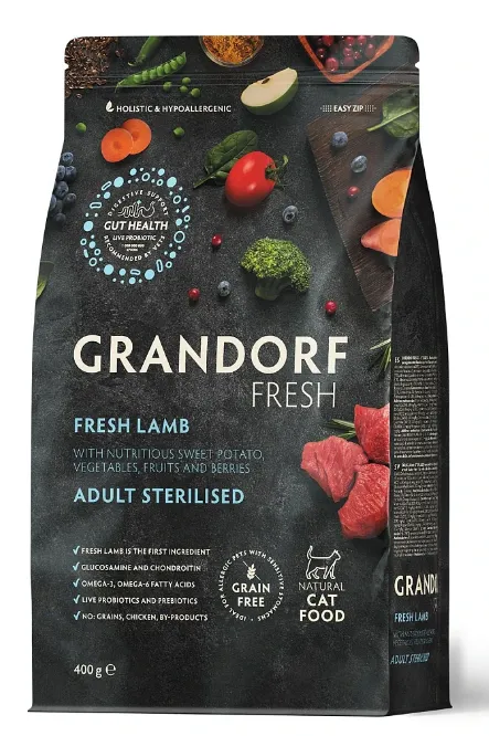 Grandorf Fresh Adult Sterilised (ягнёнок с бататом), 2 кг