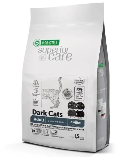 Nature"s Protection Dark Cats GF (Сельдь), 1,5 кг
